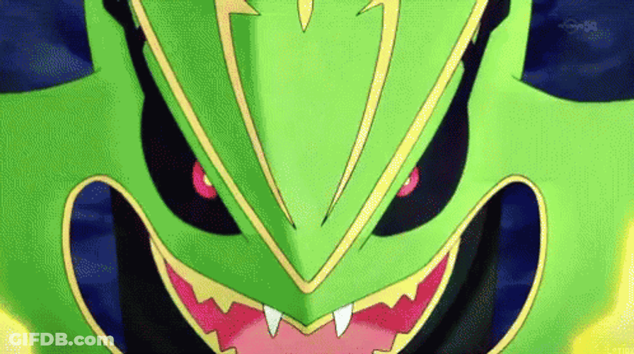Mega Rayquaza Ready To Attack GIF