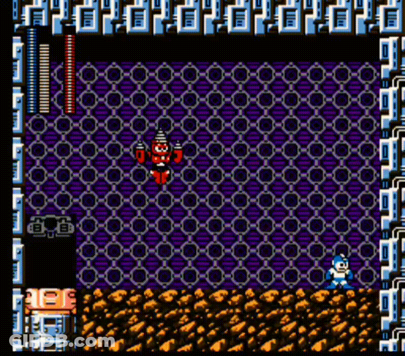 MegaMan VS Drill Man GIF