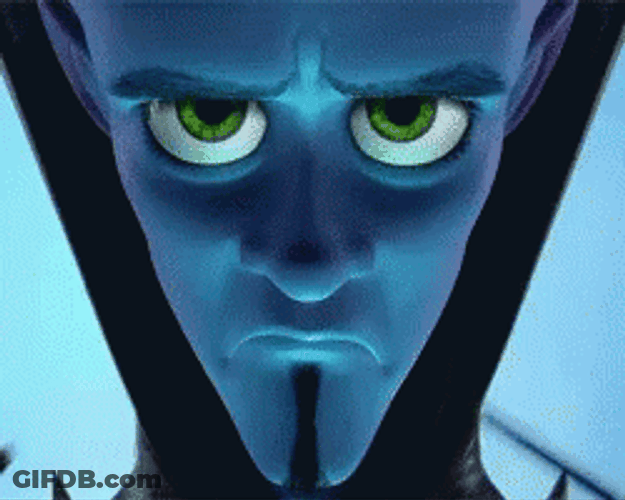 Megamind Black Eyeliner GIF