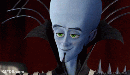 Megamind Cartoon Character Close Up GIF