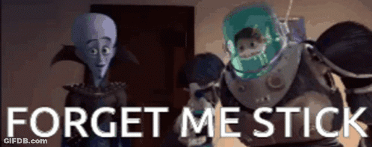 Megamind Forget Me Stick GIF