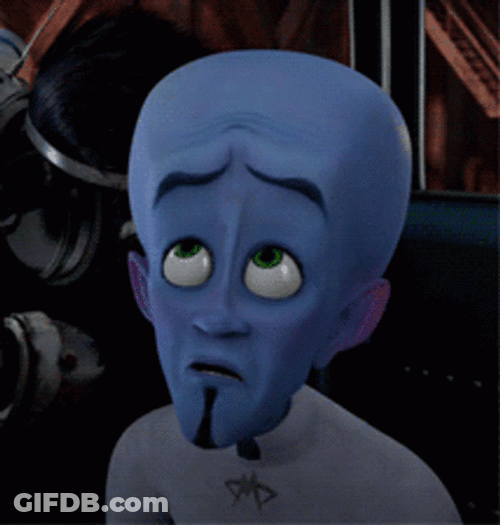 Megamind Horrified Scare GIF