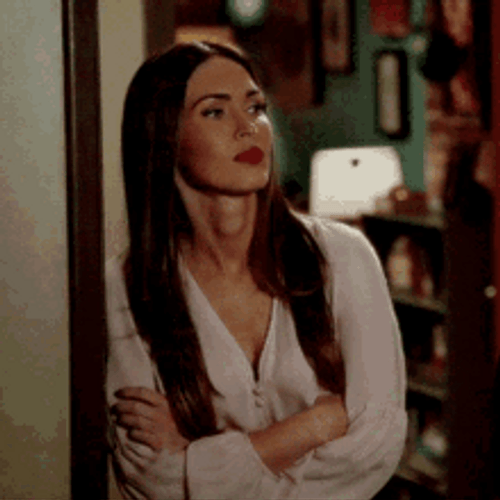 Megan Fox Leaning Against The Wall GIF