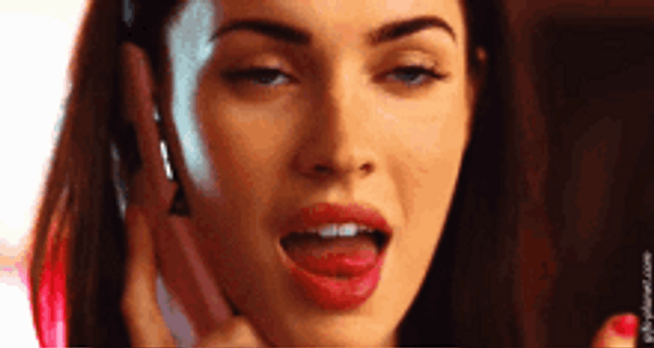 Megan Fox Sticking Tongue Out GIF