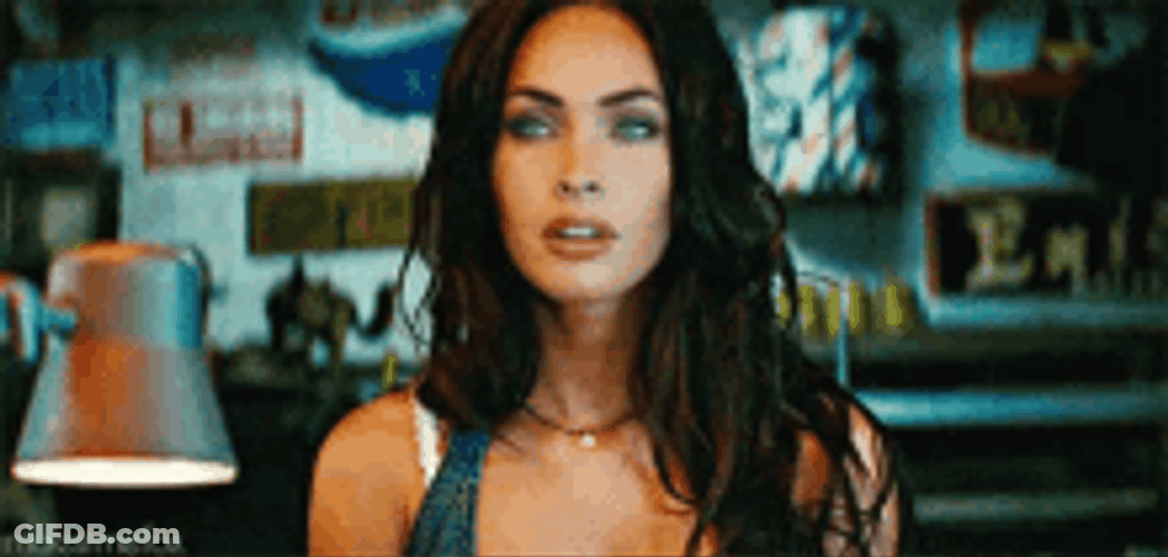 Megan Fox Turning Head Seductive Look GIF
