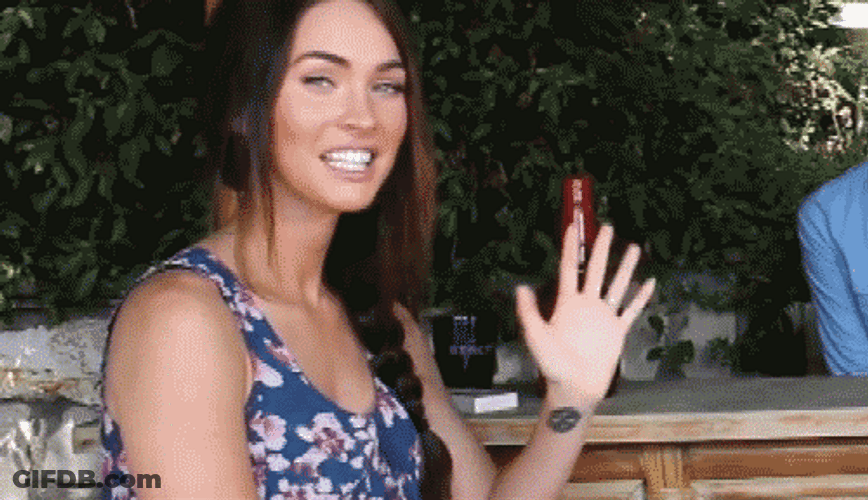Megan Fox Wave To The Camera GIF