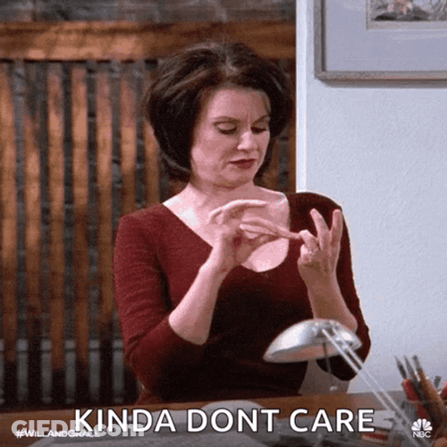 Megan Mullally Dont Care GIF