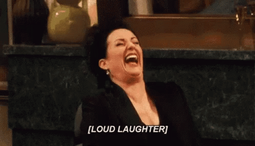 Megan Mullally Laughing Hysterically GIF