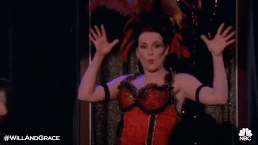 Megan Mullaly Burlesque Jazz Hands GIF