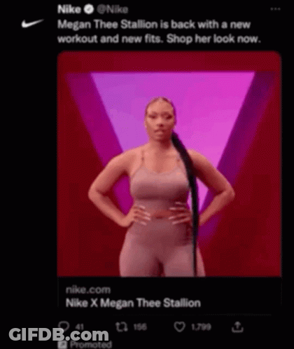 Megan Thee Stallion Is Back With A New Workout And New Fits. Shop Her Look Now GIF