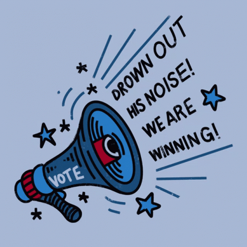 Megaphone Drown Out His Noise GIF