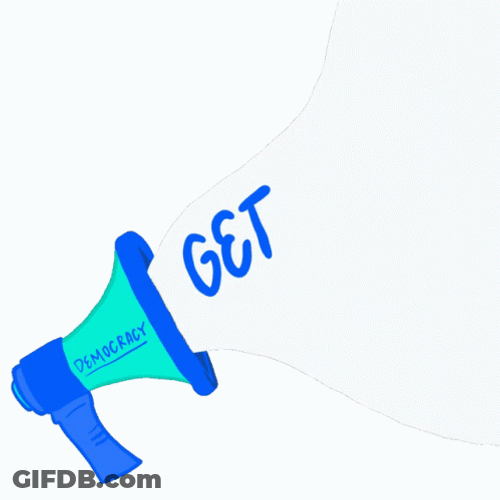 Megaphone Get Out The Votes GIF