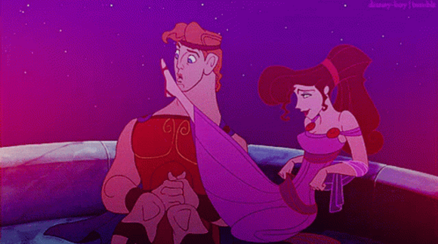 Megara Kicking Hercules Face GIF