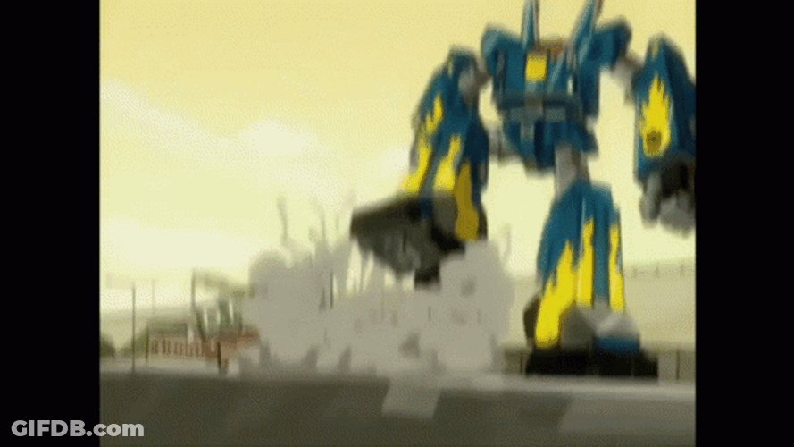 Megas Xlr Stomping Robot GIF