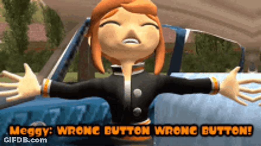 Meggy Panic Wrong Button GIF