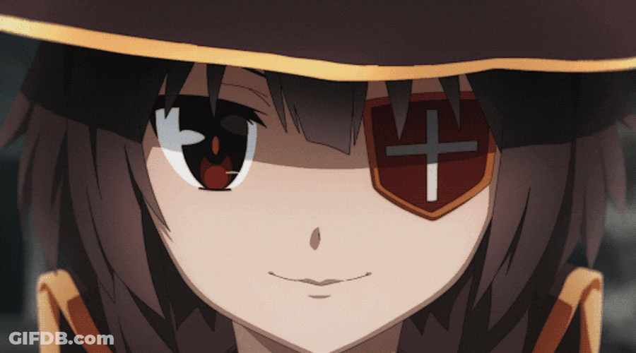 Megumin Covering Her Face GIF