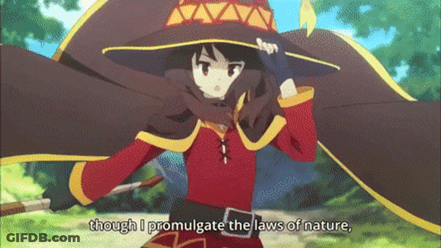 Megumin Enchanting Powerful Magic Explosion GIF