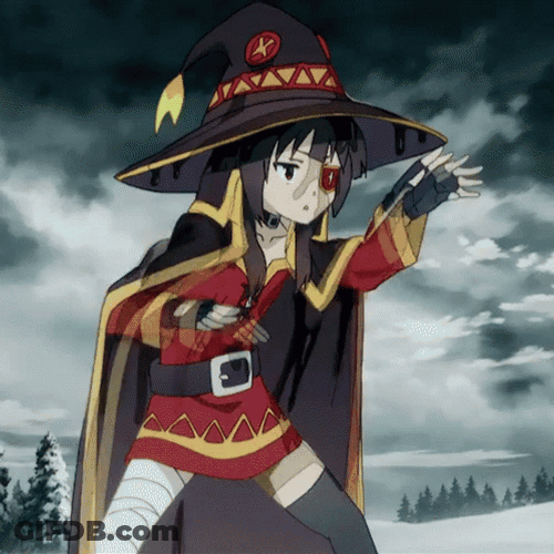 Megumin Hallucinating Power GIF