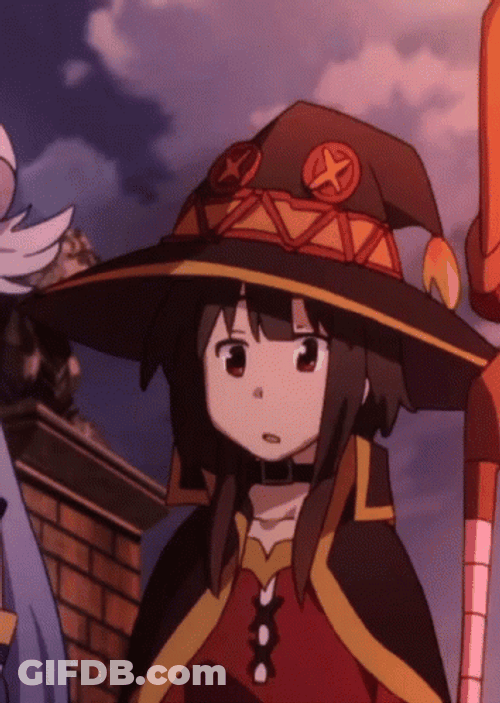 Megumin Happily Approving GIF