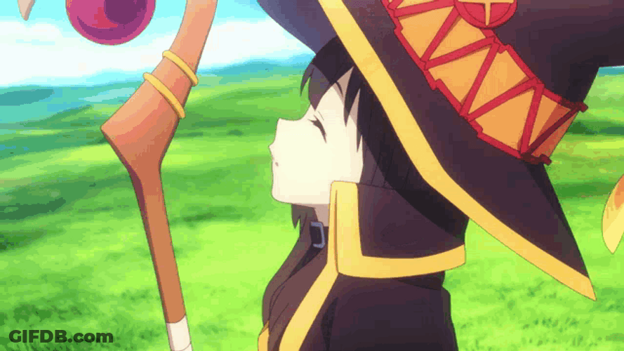 Megumin Looking Up GIF