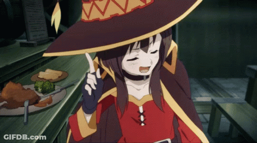 Megumin Moving Her Finger GIF