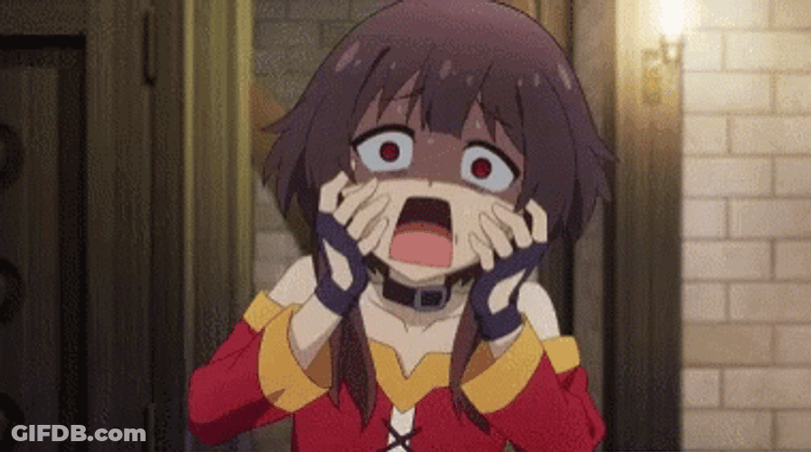 Megumin Moving Shocked GIF