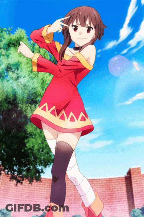 Megumin Peace Sign GIF