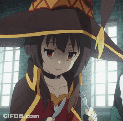 Megumin Pleasantly Speaking GIF