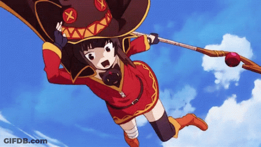 Megumin Releasing A Power GIF