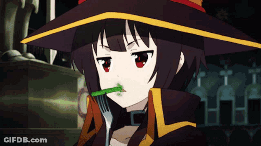 Megumin Seriously Eating GIF