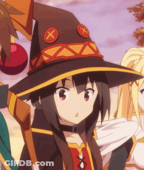 Megumin Shocked And Stunned GIF
