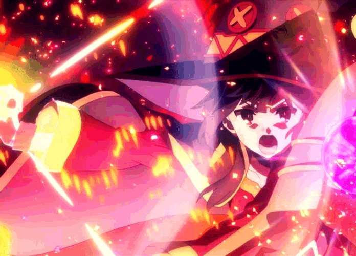Megumin Showing Full Power Of  Magic Explosion GIF