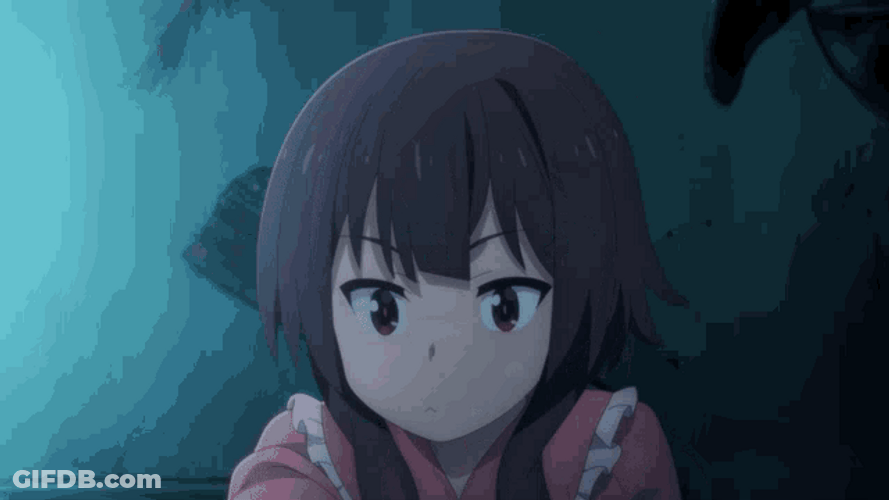 Megumin Shyly Speaking GIF