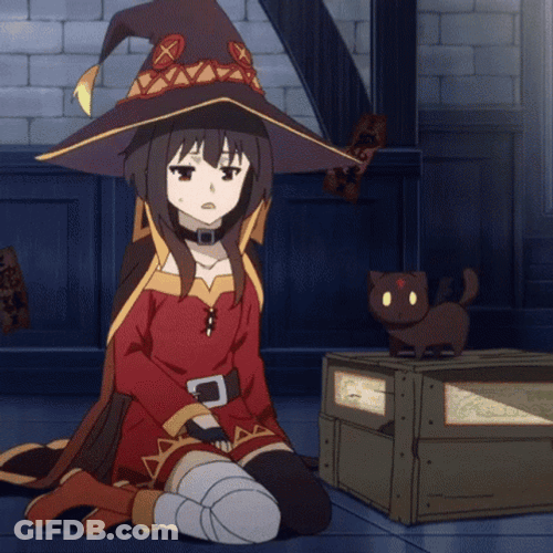 Megumin Sitting On The Floor GIF