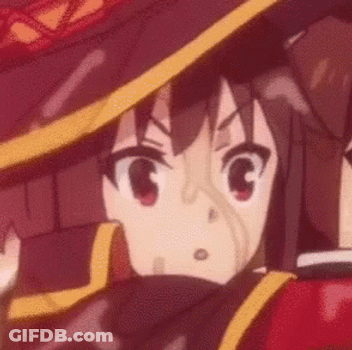 Megumin Staring With Doubt GIF