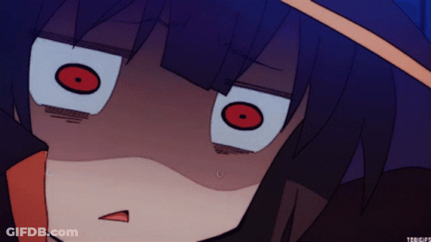 Megumin Stunned And Trembling GIF