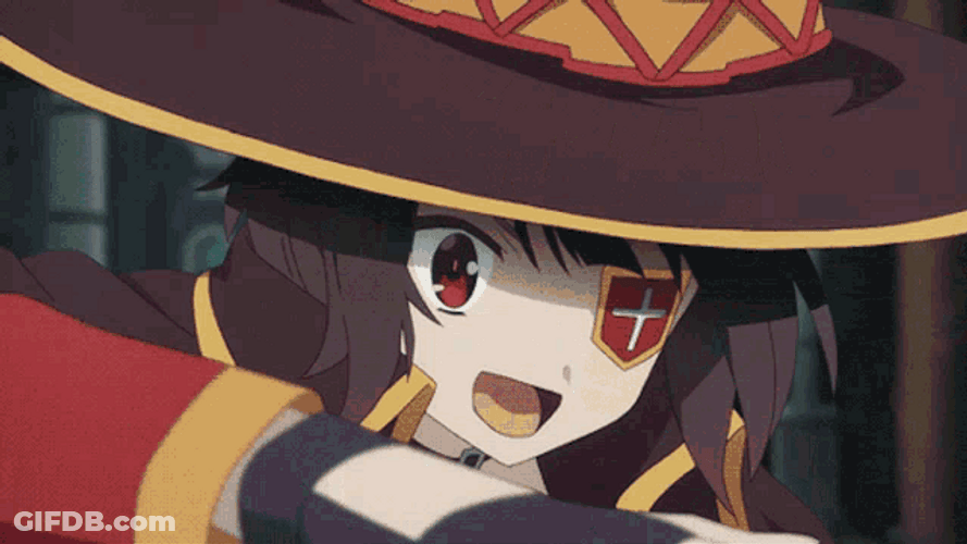 Megumin With Aqua And Kazuma GIF