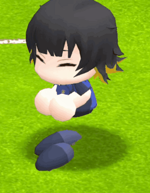 Meguru Bachira Chibi Punching GIF