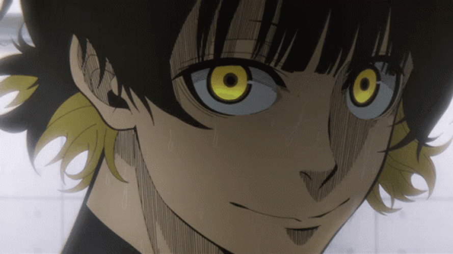 Meguru Bachira Weird Smile GIF