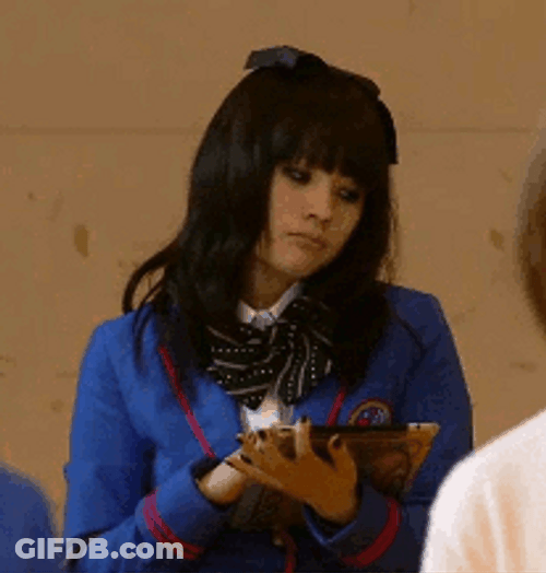 Meh Face School Girl GIF