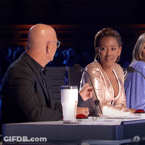 Mel B Banging Head On Desk GIF