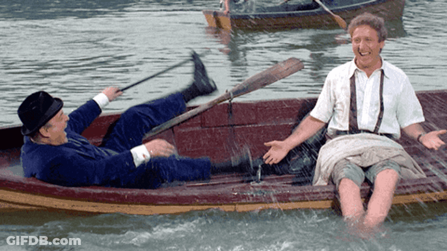 Mel Brooks On The Canoe GIF