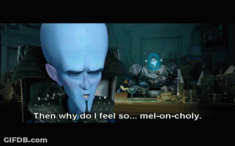 Melancholic Megamind Singing GIF