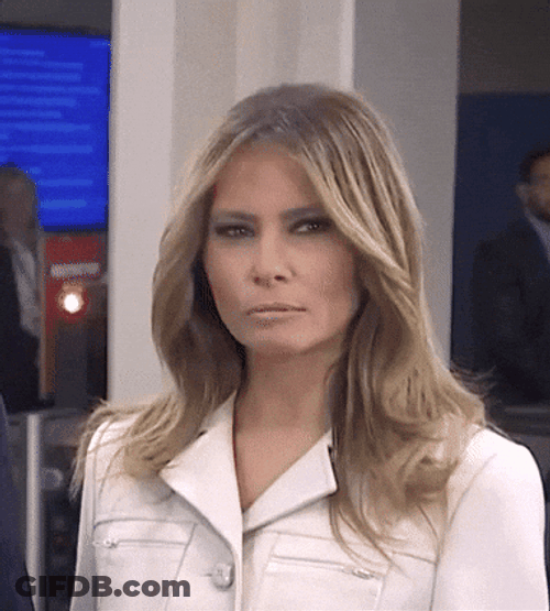 Melania Trump Silent Burp GIF