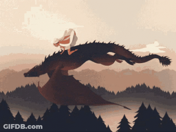 Meleys Red Dragon Flying Game Of Thrones GIF