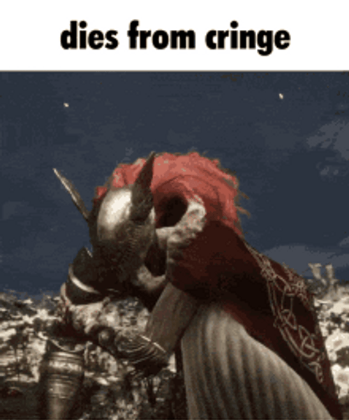 Melina Elden Ring Dies From Cringe Meme GIF