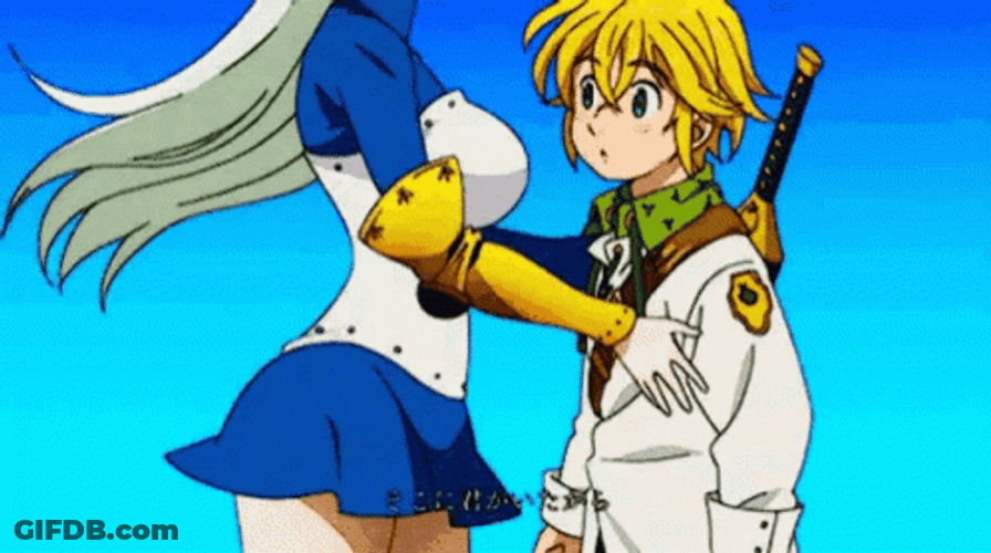 Meliodas And Elizabeth Cuddling GIF