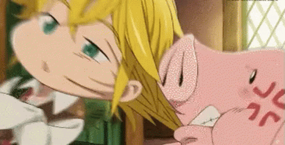 Meliodas And Hawk GIF