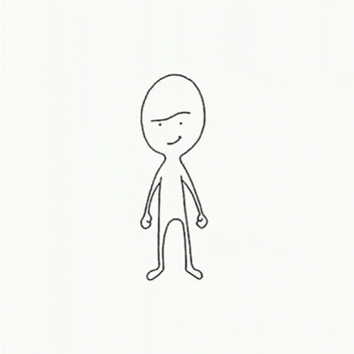 Melted Animated Man Transforming Back GIF