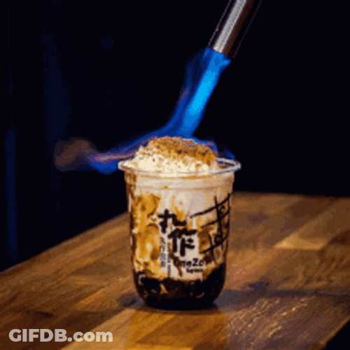 Melted Brown Sugar Boba Tea GIF